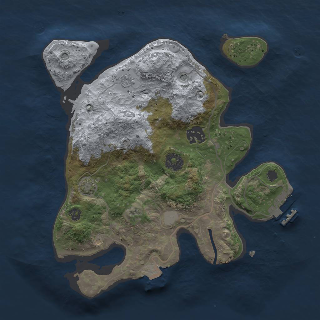 Rust Map: Procedural Map, Size: 2600, Seed: 517482, 8 Monuments