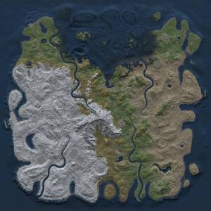 Thumbnail Rust Map: Procedural Map, Size: 6000, Seed: 1234556, 17 Monuments