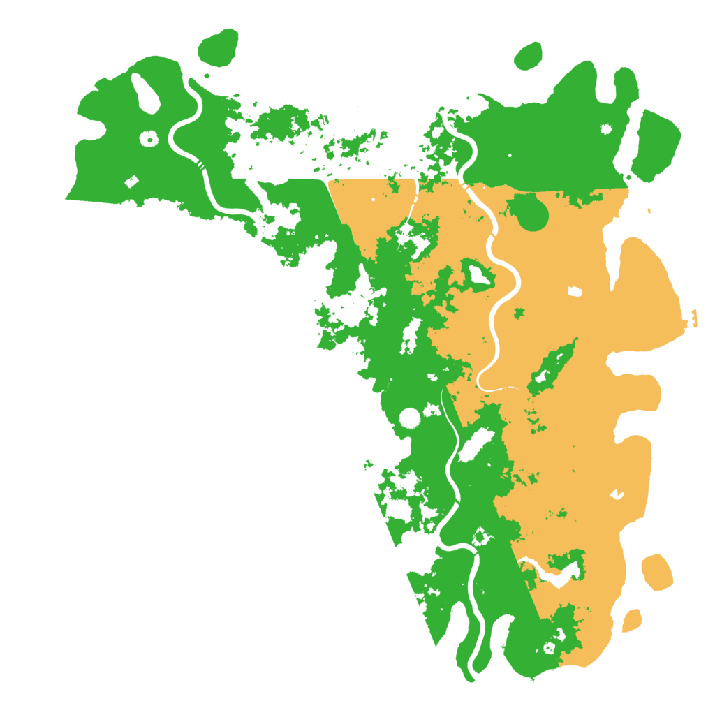 Biome Rust Map: Procedural Map, Size: 6000, Seed: 1234556