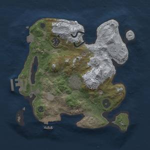 Thumbnail Rust Map: Procedural Map, Size: 2640, Seed: 46337, 10 Monuments