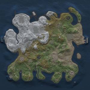 Thumbnail Rust Map: Procedural Map, Size: 3500, Seed: 1139554617, 17 Monuments