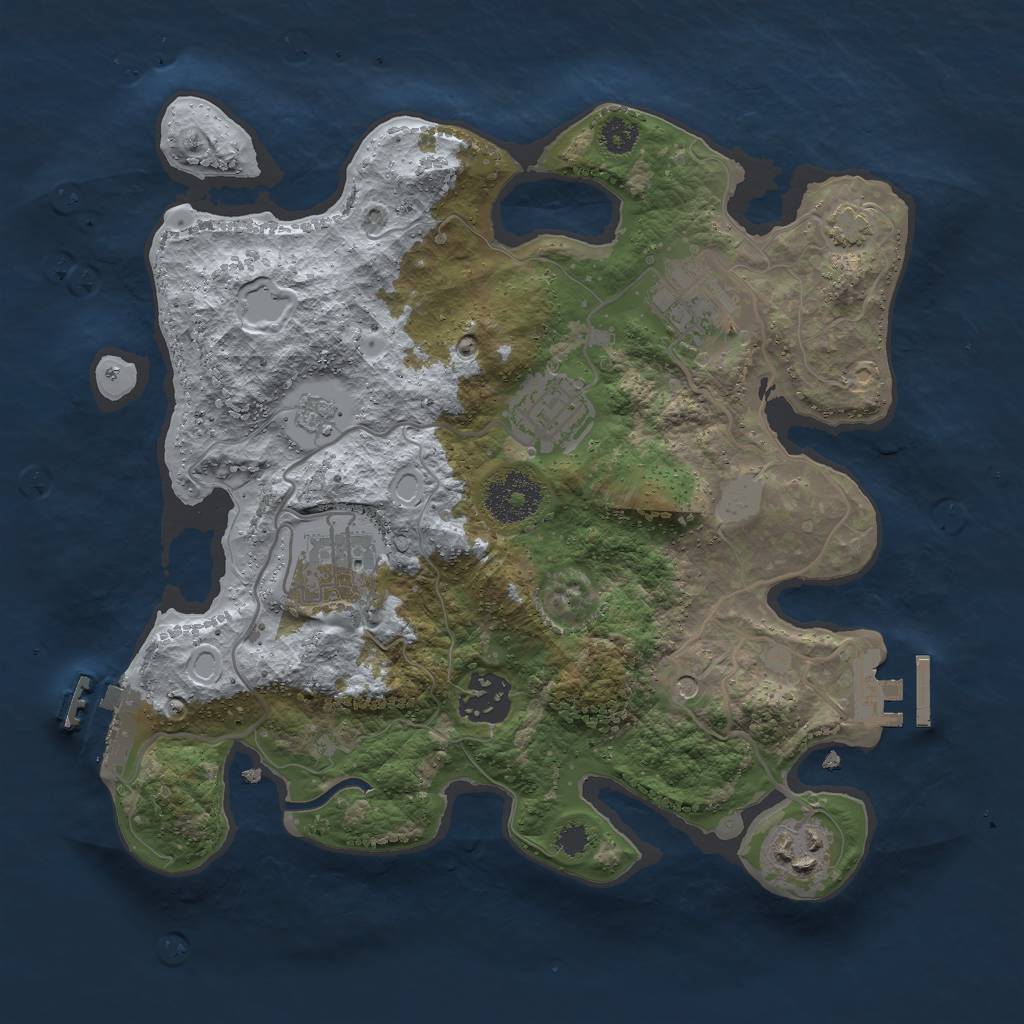 Rust Map: Procedural Map, Size: 2900, Seed: 442357855, 13 Monuments