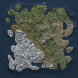 Thumbnail Rust Map: Procedural Map, Size: 4000, Seed: 540509253, 18 Monuments