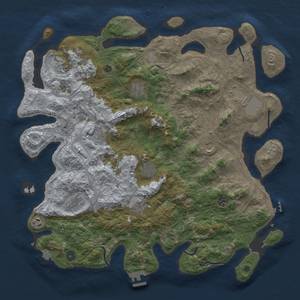 Thumbnail Rust Map: Procedural Map, Size: 4500, Seed: 1593481515, 19 Monuments