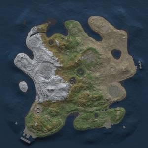 Thumbnail Rust Map: Procedural Map, Size: 3000, Seed: 28599, 13 Monuments