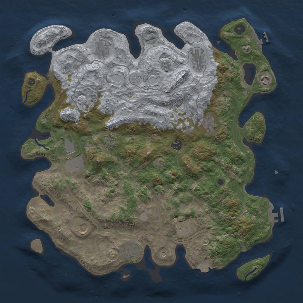 Rust Map: Procedural Map, Size: 4250, Seed: 9788086, 19 Monuments