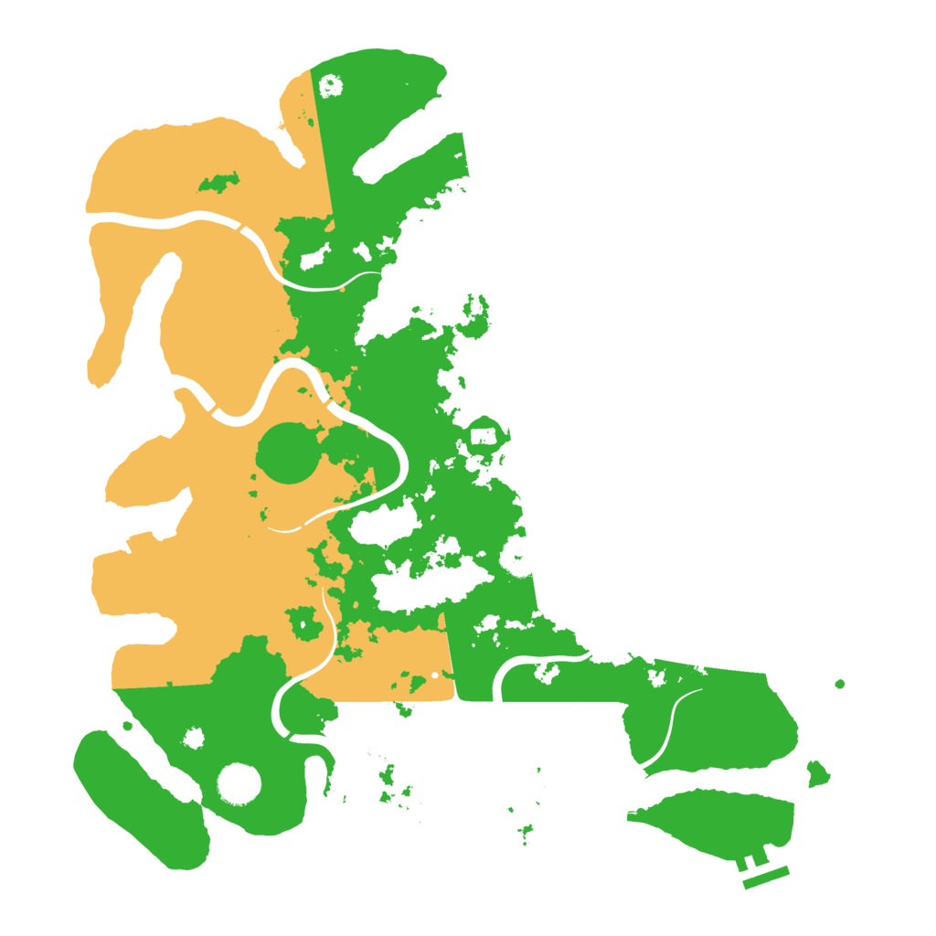 Biome Rust Map: Procedural Map, Size: 3999, Seed: 96302