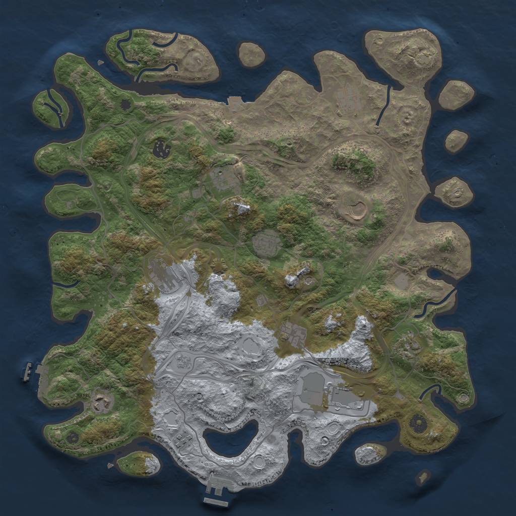 Rust Map: Procedural Map, Size: 4250, Seed: 97823186, 19 Monuments