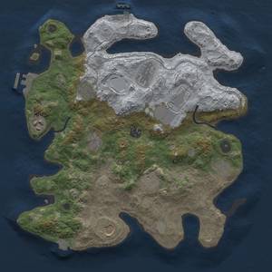 Thumbnail Rust Map: Procedural Map, Size: 3500, Seed: 26075463, 16 Monuments