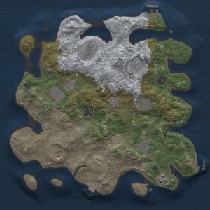 Thumbnail Rust Map: Procedural Map, Size: 3500, Seed: 6262468, 17 Monuments