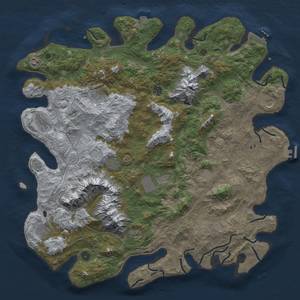 Thumbnail Rust Map: Procedural Map, Size: 5000, Seed: 49990, 19 Monuments