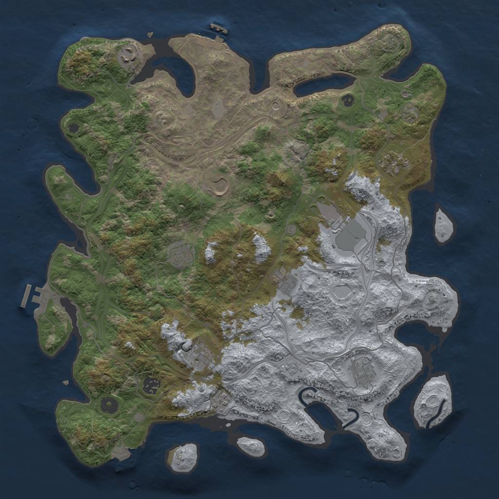 Rust Map: Procedural Map, Size: 4250, Seed: 31456987, 18 Monuments