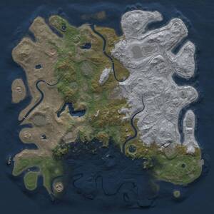 Thumbnail Rust Map: Procedural Map, Size: 4500, Seed: 49476342, 16 Monuments