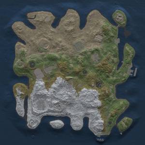 Thumbnail Rust Map: Procedural Map, Size: 3500, Seed: 831196162, 17 Monuments