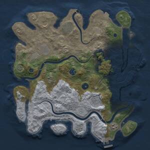 Thumbnail Rust Map: Procedural Map, Size: 3500, Seed: 831196162, 14 Monuments