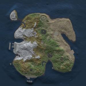 Thumbnail Rust Map: Procedural Map, Size: 2500, Seed: 50030, 10 Monuments