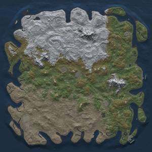 Thumbnail Rust Map: Procedural Map, Size: 6000, Seed: 1040175564, 19 Monuments