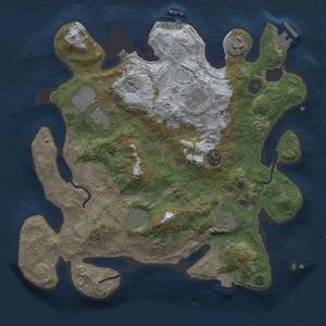 Thumbnail Rust Map: Procedural Map, Size: 3500, Seed: 1970644880, 15 Monuments