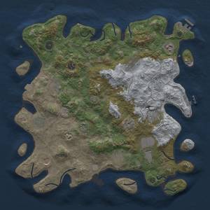 Thumbnail Rust Map: Procedural Map, Size: 4000, Seed: 1942053732, 19 Monuments