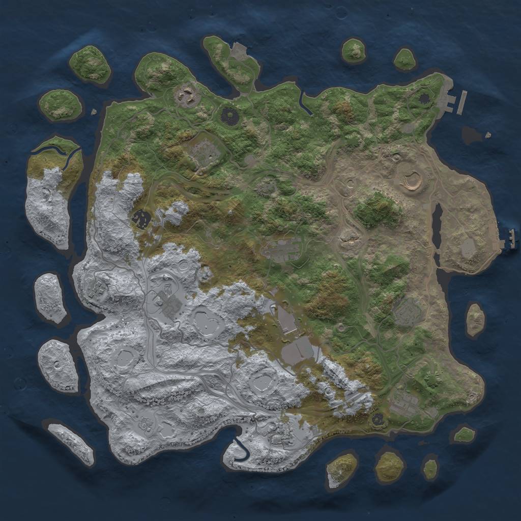 Rust Map: Procedural Map, Size: 4250, Seed: 1764128148, 19 Monuments