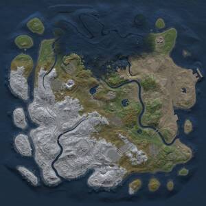 Thumbnail Rust Map: Procedural Map, Size: 4250, Seed: 1764128148, 16 Monuments