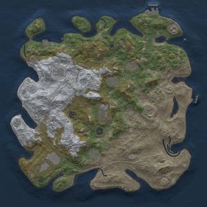 Thumbnail Rust Map: Procedural Map, Size: 4250, Seed: 56281867, 19 Monuments