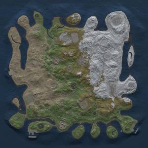 Thumbnail Rust Map: Procedural Map, Size: 4000, Seed: 184085632, 19 Monuments