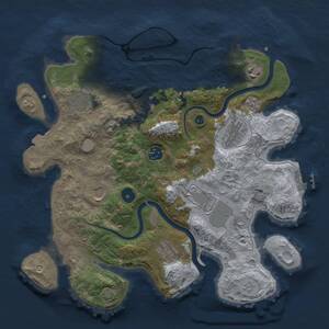 Thumbnail Rust Map: Procedural Map, Size: 3500, Seed: 280819498, 15 Monuments