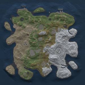 Thumbnail Rust Map: Procedural Map, Size: 3500, Seed: 280819498, 18 Monuments