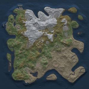 Thumbnail Rust Map: Procedural Map, Size: 4000, Seed: 375784296, 19 Monuments