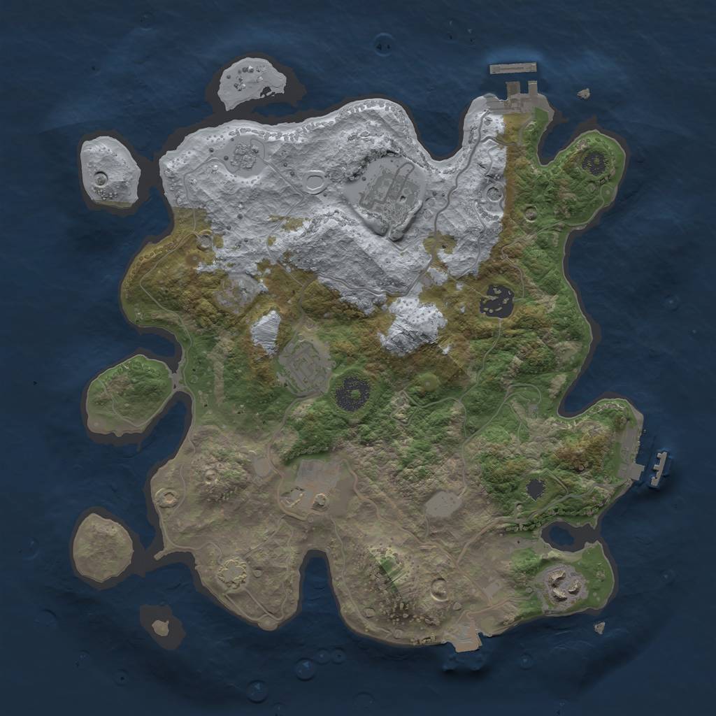 Rust Map: Procedural Map, Size: 3100, Seed: 94756632, 13 Monuments