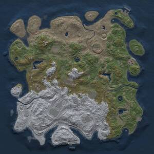 Thumbnail Rust Map: Procedural Map, Size: 4500, Seed: 114899625, 16 Monuments