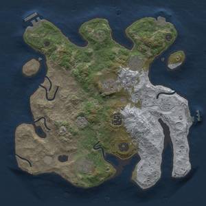 Thumbnail Rust Map: Procedural Map, Size: 3000, Seed: 620723785, 13 Monuments