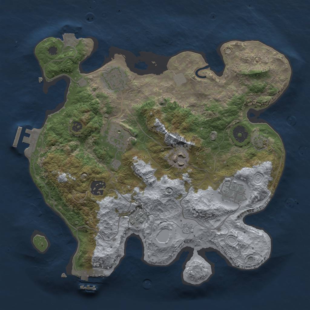 Rust Map: Procedural Map, Size: 2990, Seed: 50000, 13 Monuments