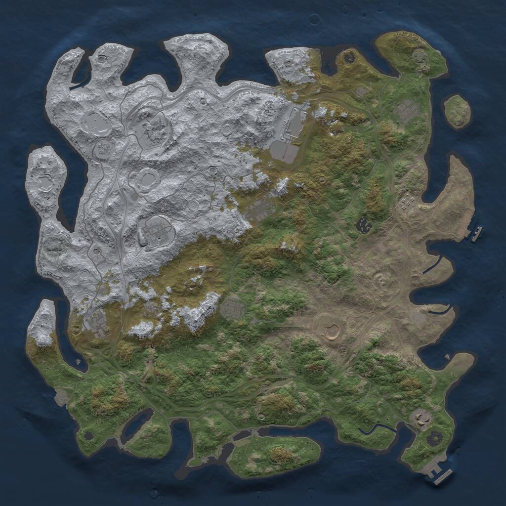 Rust Map: Procedural Map, Size: 4800, Seed: 903521583, 17 Monuments
