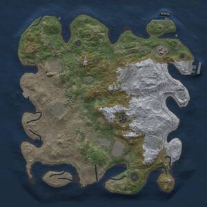 Thumbnail Rust Map: Procedural Map, Size: 3600, Seed: 1490040091, 15 Monuments