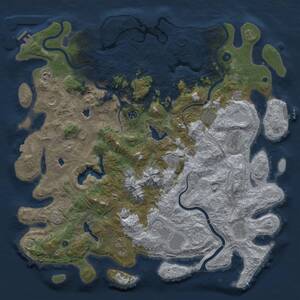 Thumbnail Rust Map: Procedural Map, Size: 5000, Seed: 794539949, 17 Monuments