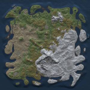 Thumbnail Rust Map: Procedural Map, Size: 5000, Seed: 794539949, 17 Monuments