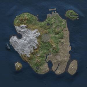 Thumbnail Rust Map: Procedural Map, Size: 2500, Seed: 423878723, 6 Monuments