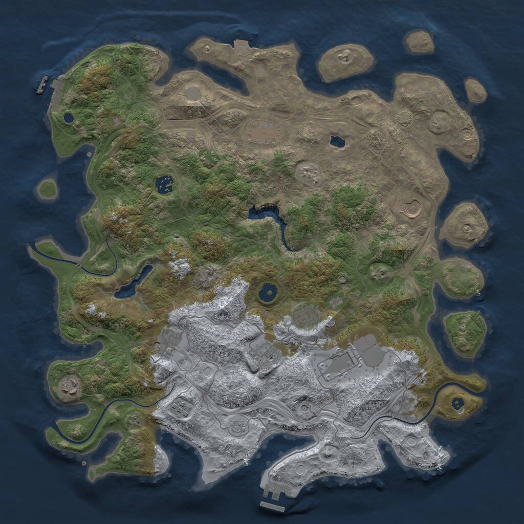Rust Map: Procedural Map, Size: 4250, Seed: 8547874, 15 Monuments