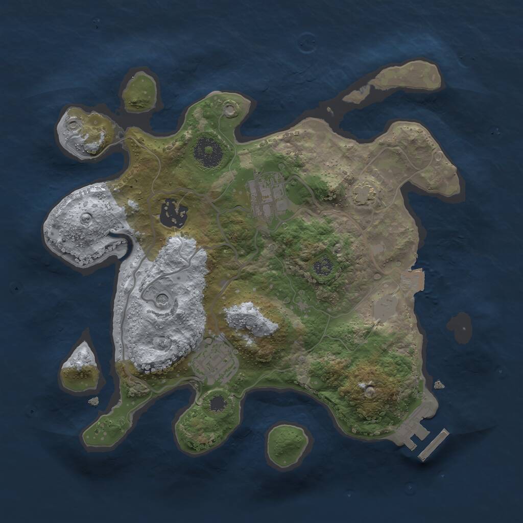 Rust Map: Procedural Map, Size: 2700, Seed: 2121220758, 7 Monuments