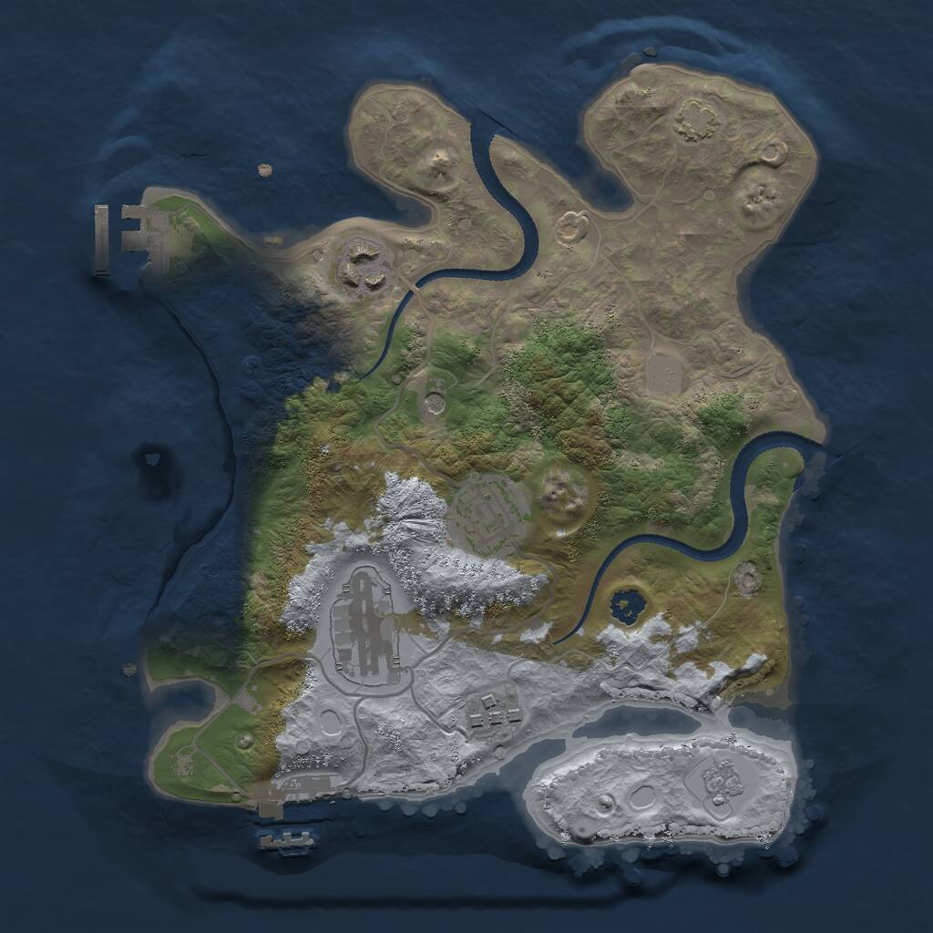 Rust Map: Procedural Map, Size: 2700, Seed: 943475290, 10 Monuments