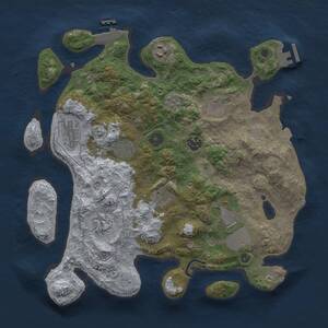 Thumbnail Rust Map: Procedural Map, Size: 3500, Seed: 502908806, 15 Monuments