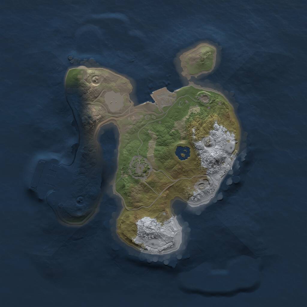 Rust Map: Procedural Map, Size: 2050, Seed: 999819002, 3 Monuments
