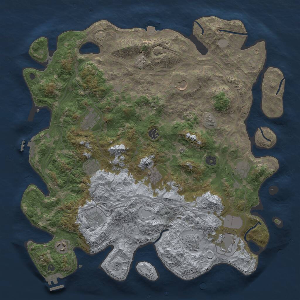 Rust Map: Procedural Map, Size: 4250, Seed: 75128123, 17 Monuments