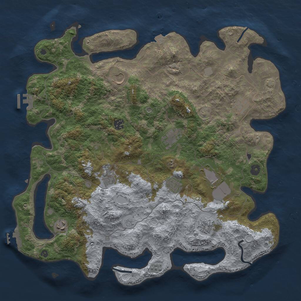 Rust Map: Procedural Map, Size: 4200, Seed: 12062021, 16 Monuments