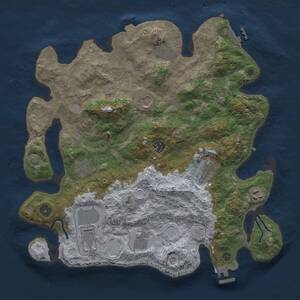 Thumbnail Rust Map: Procedural Map, Size: 3750, Seed: 730822387, 15 Monuments