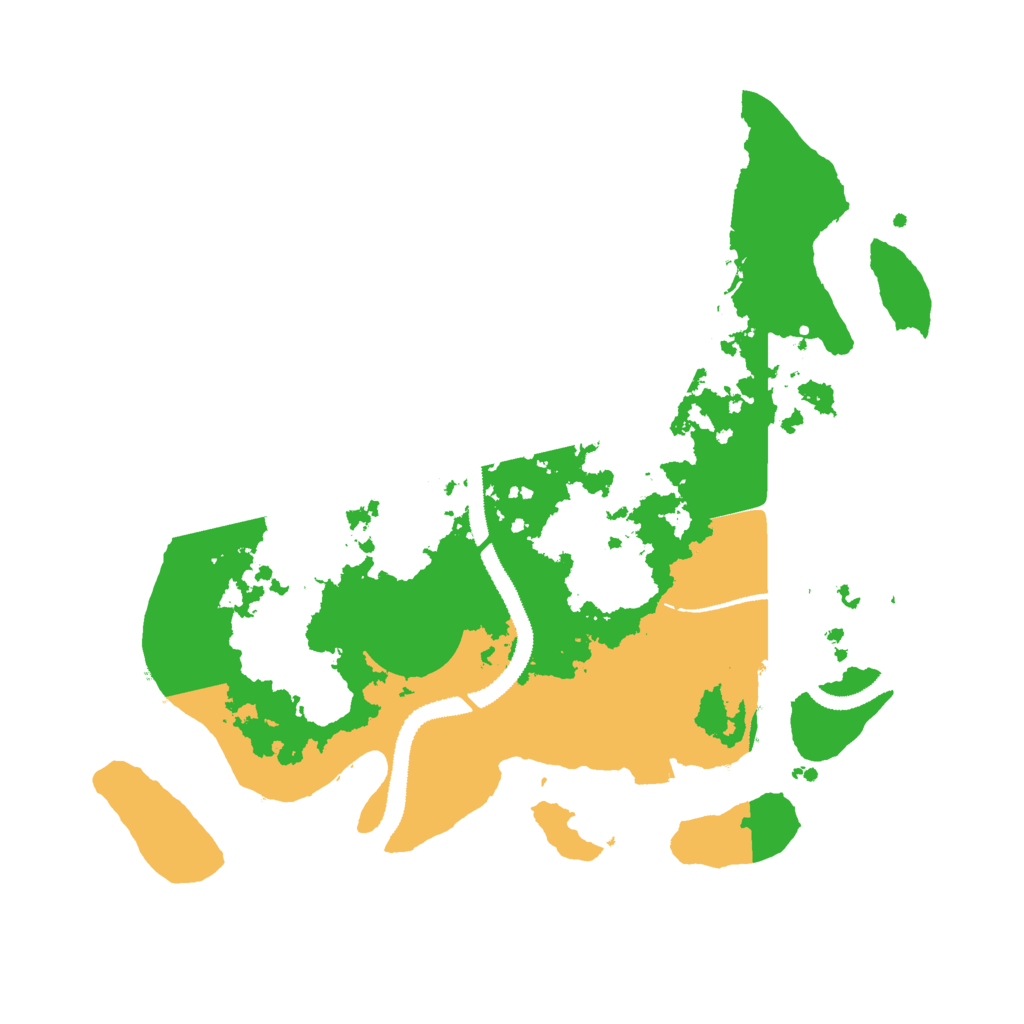 Biome Rust Map: Procedural Map, Size: 3000, Seed: 43659