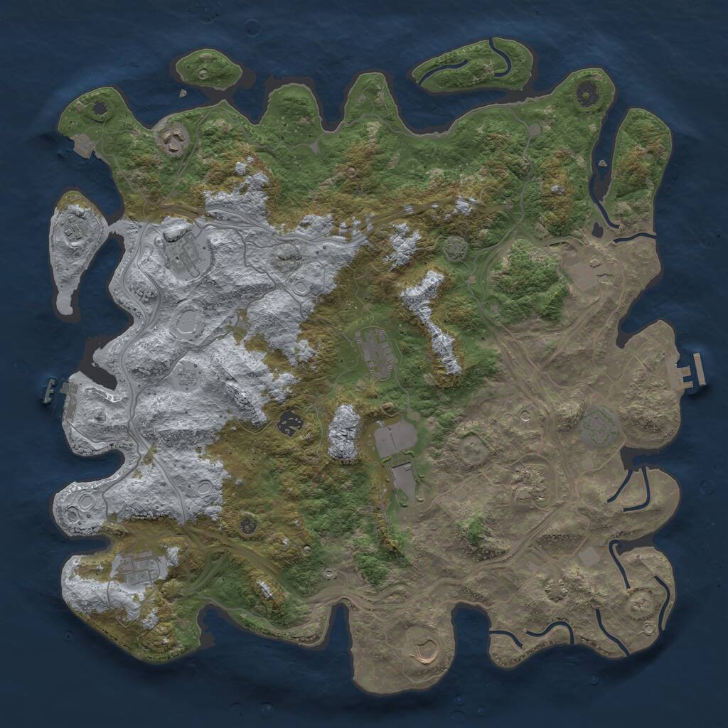 Rust Map: Procedural Map, Size: 4513, Seed: 450000, 17 Monuments