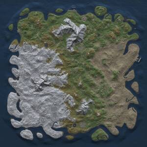 Thumbnail Rust Map: Procedural Map, Size: 6000, Seed: 12691, 17 Monuments